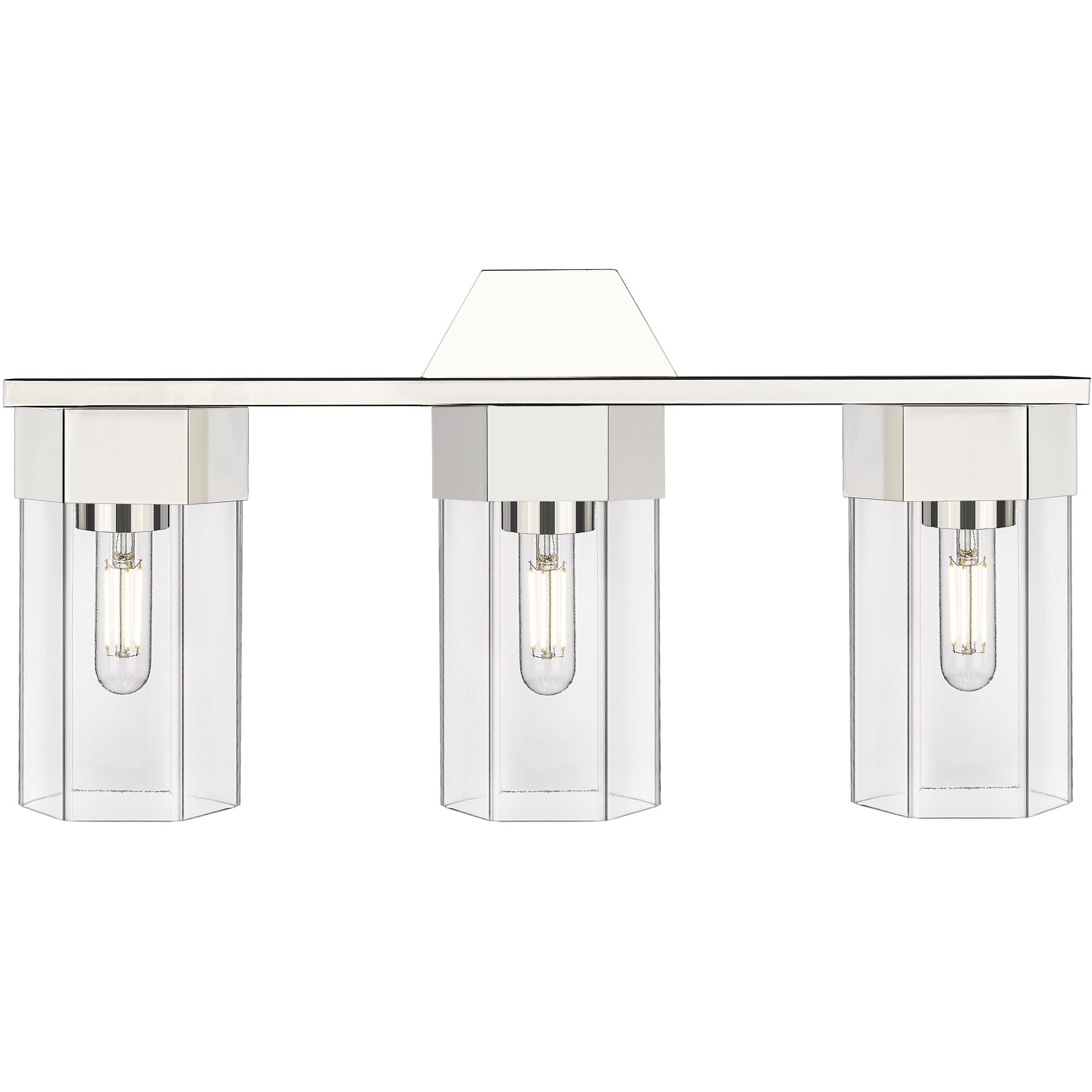 Claverack 3 Light 22.38 inch Polished Nickel Bath Vanity Light Wall Light in Clear Glass