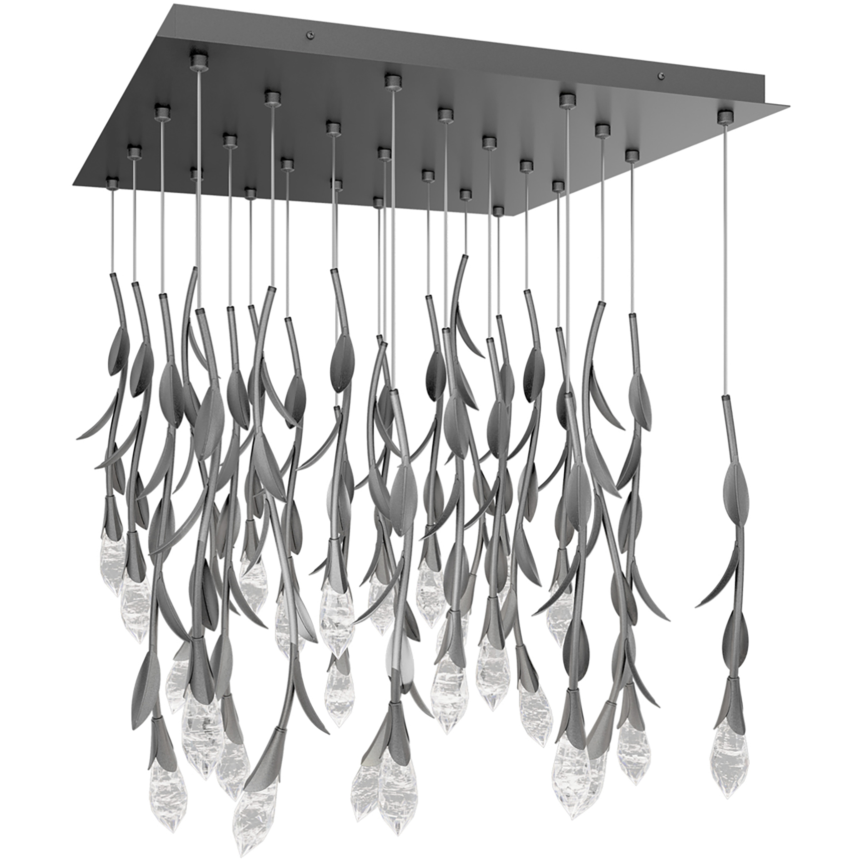 Signature Secret Garden LED 28 inch Antique Pewter Multi-Light Pendant Ceiling Light
