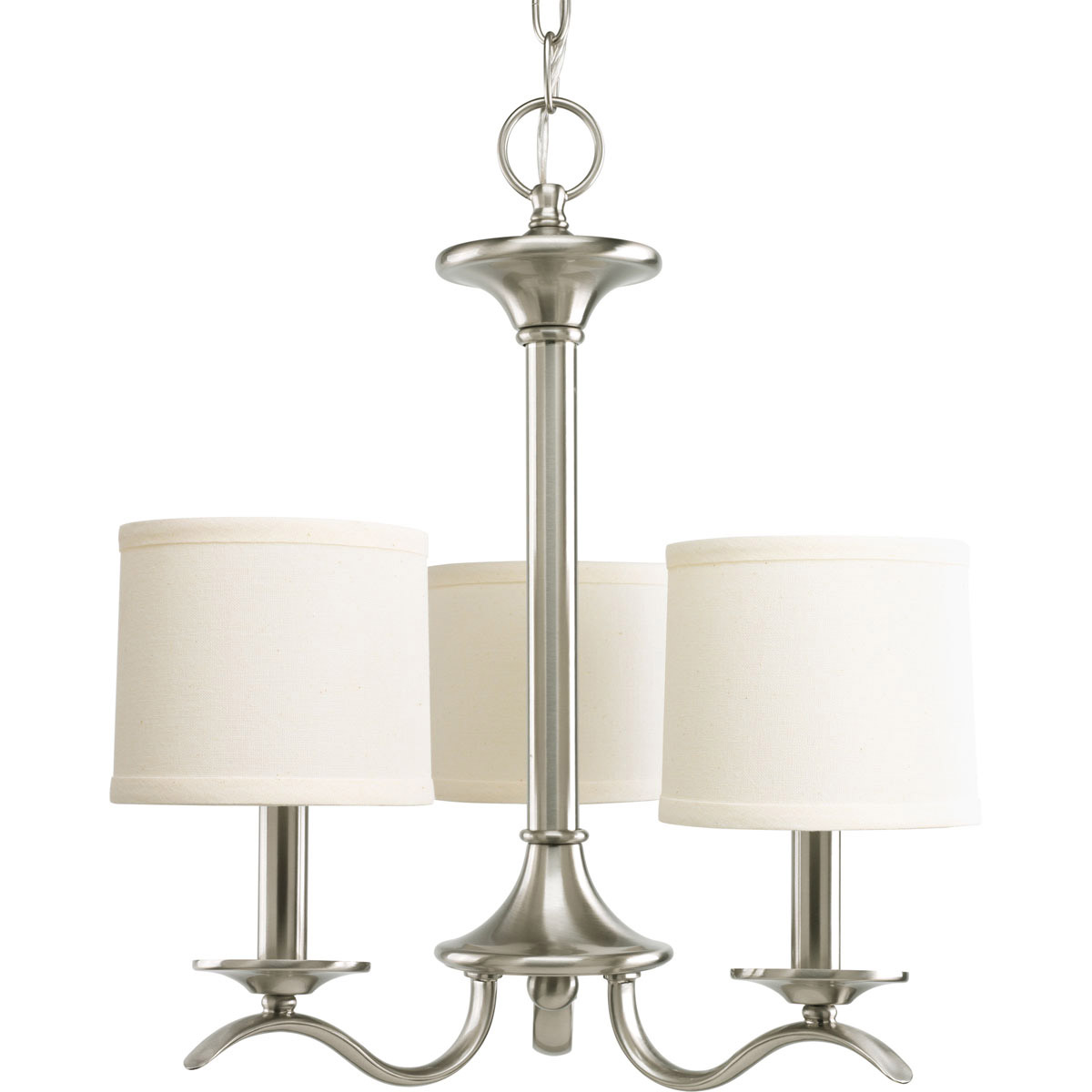 Mark 3 Light 16 inch Brushed Nickel Chandelier Ceiling Light