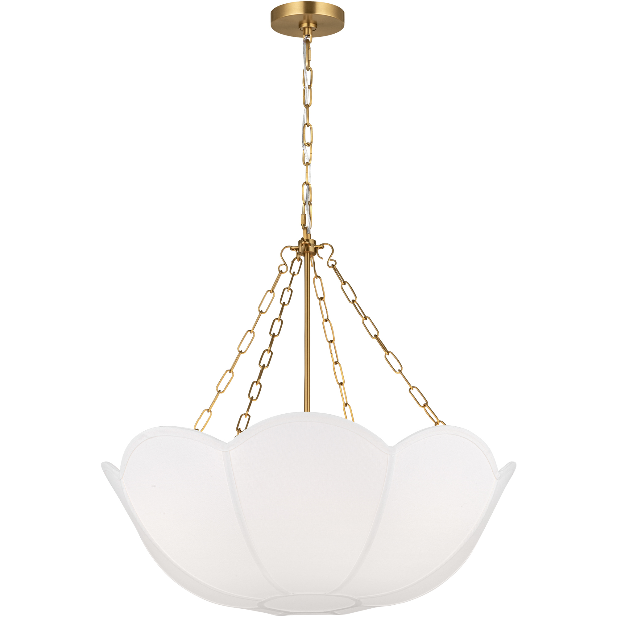 AH by Alexa Hampton Stassi 3 Light 24 inch Burnished Brass Chandelier Ceiling Light
