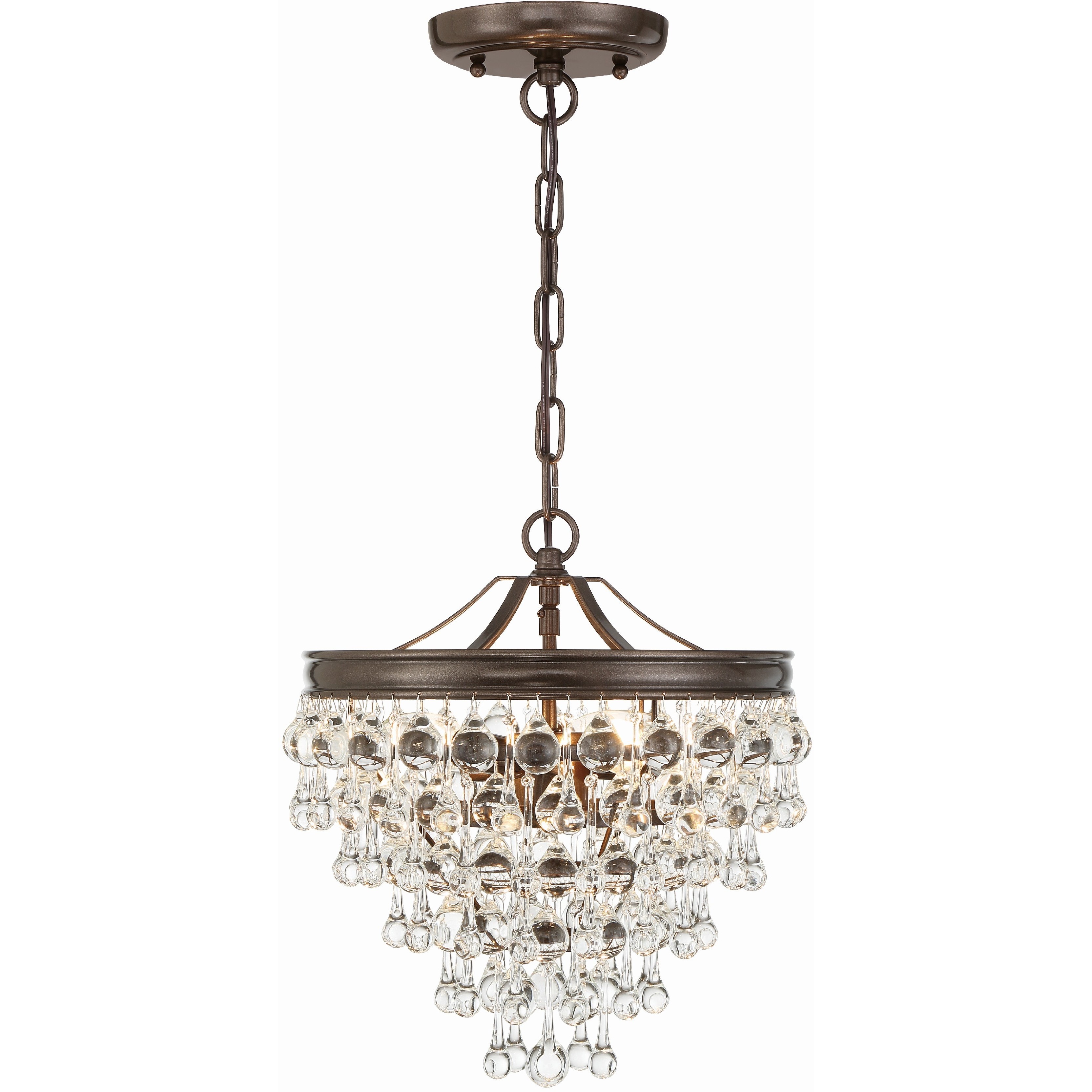 Calypso 3 Light 13 inch Vibrant Bronze Chandelier Ceiling Light