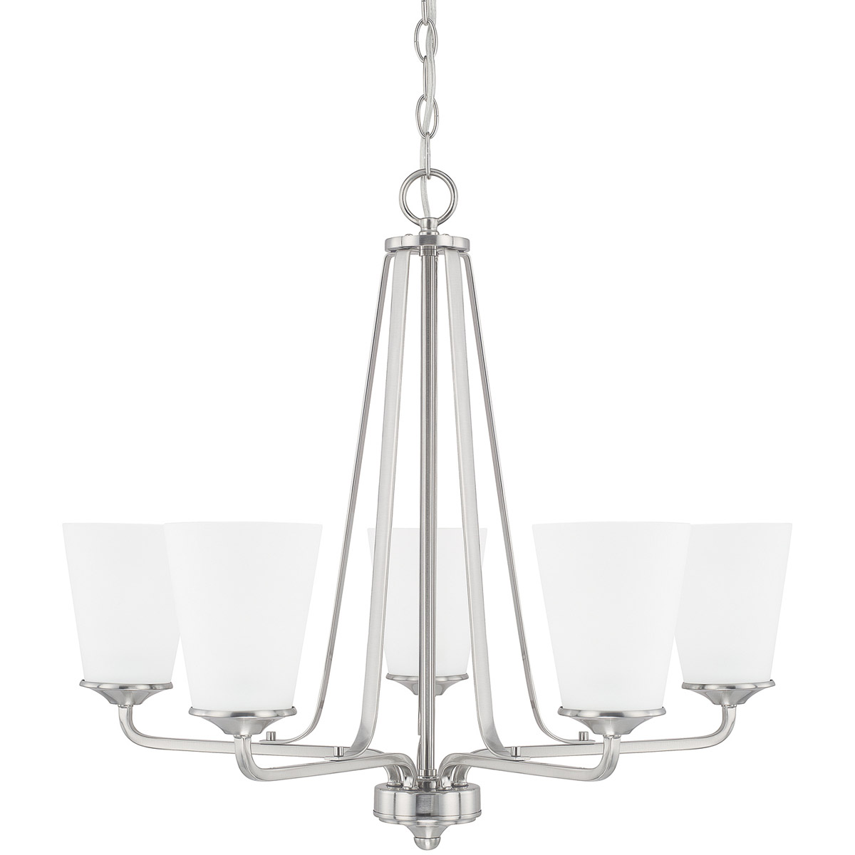 Braylon 5 Light 26.25 inch Brushed Nickel Chandelier Ceiling Light