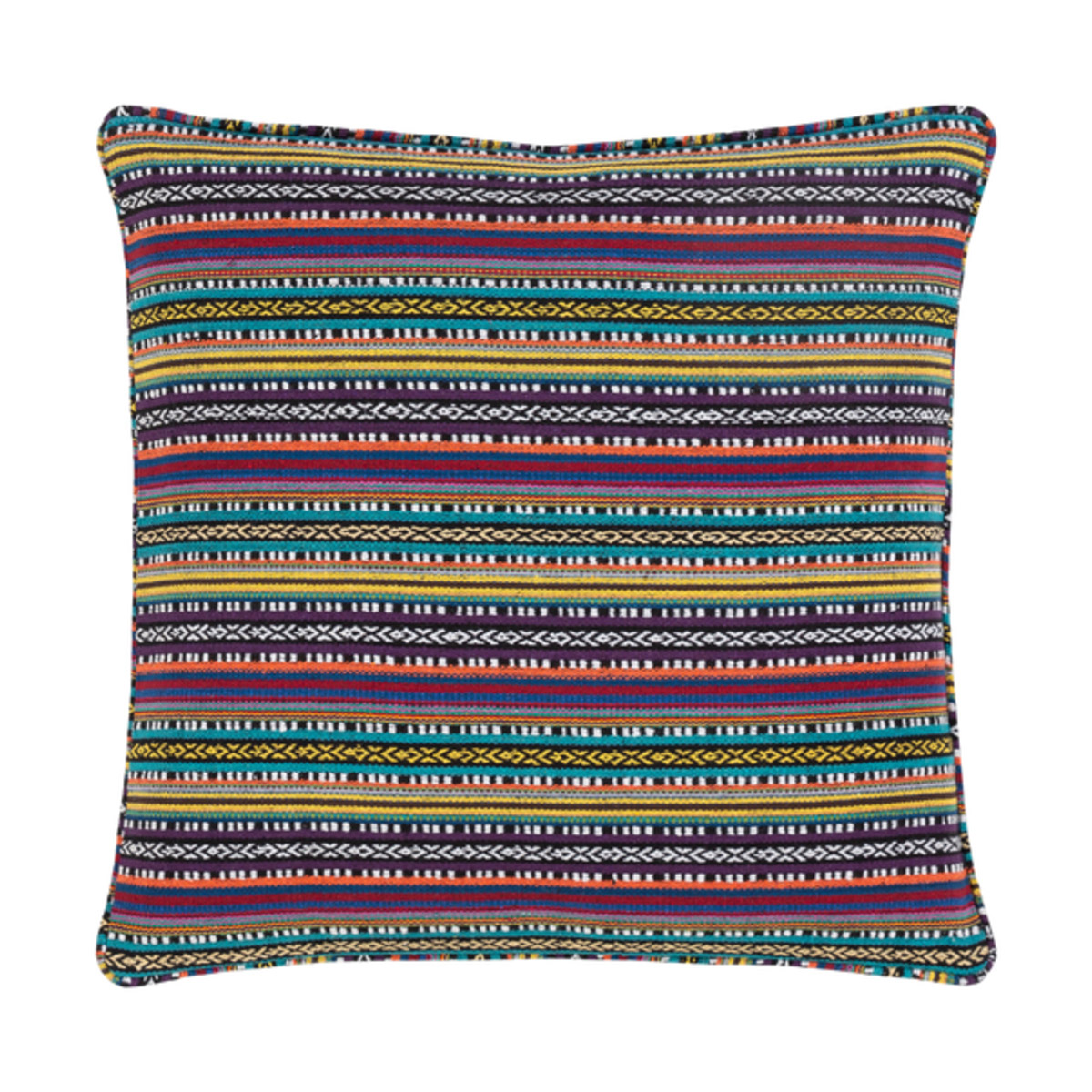 Maya 18 X 18 inch Black/Violet/Bright Yellow/Bright Red Pillow Kit, Square