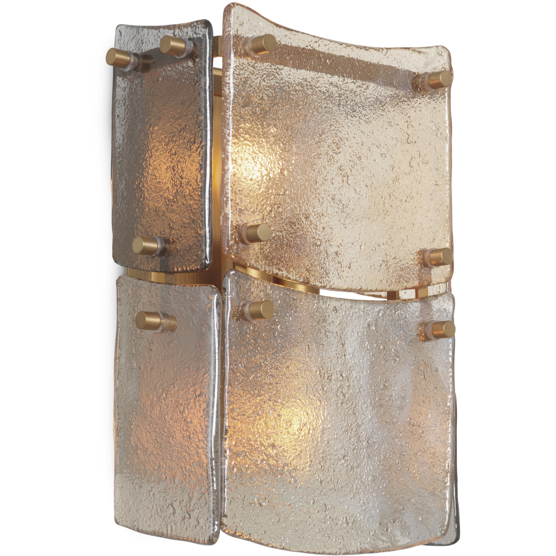 Laurent 2 Light 8.27 inch Antique Brass and Handmade Glass Wall Lamp Wall Light