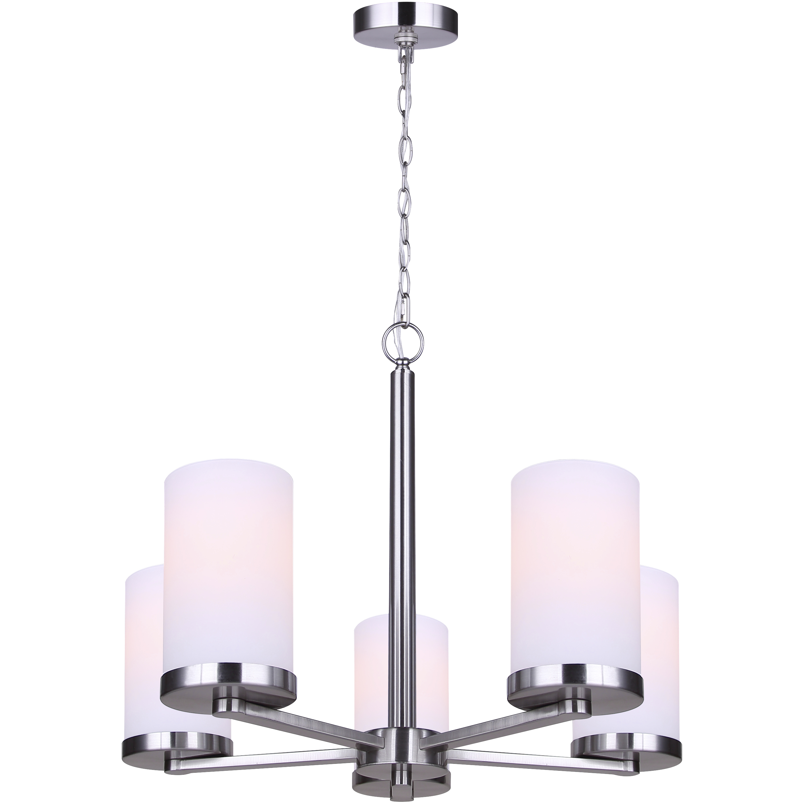 Britton 5 Light 21 inch Brushed Nickel Chain Chandelier Ceiling Light