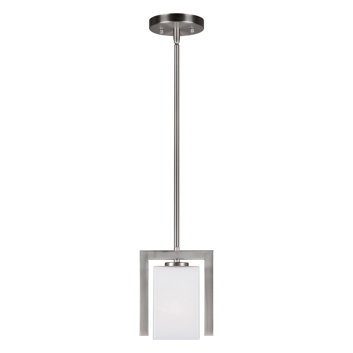 Signature 1 Light 4 inch Brushed Nickel Mini Pendant Ceiling Light