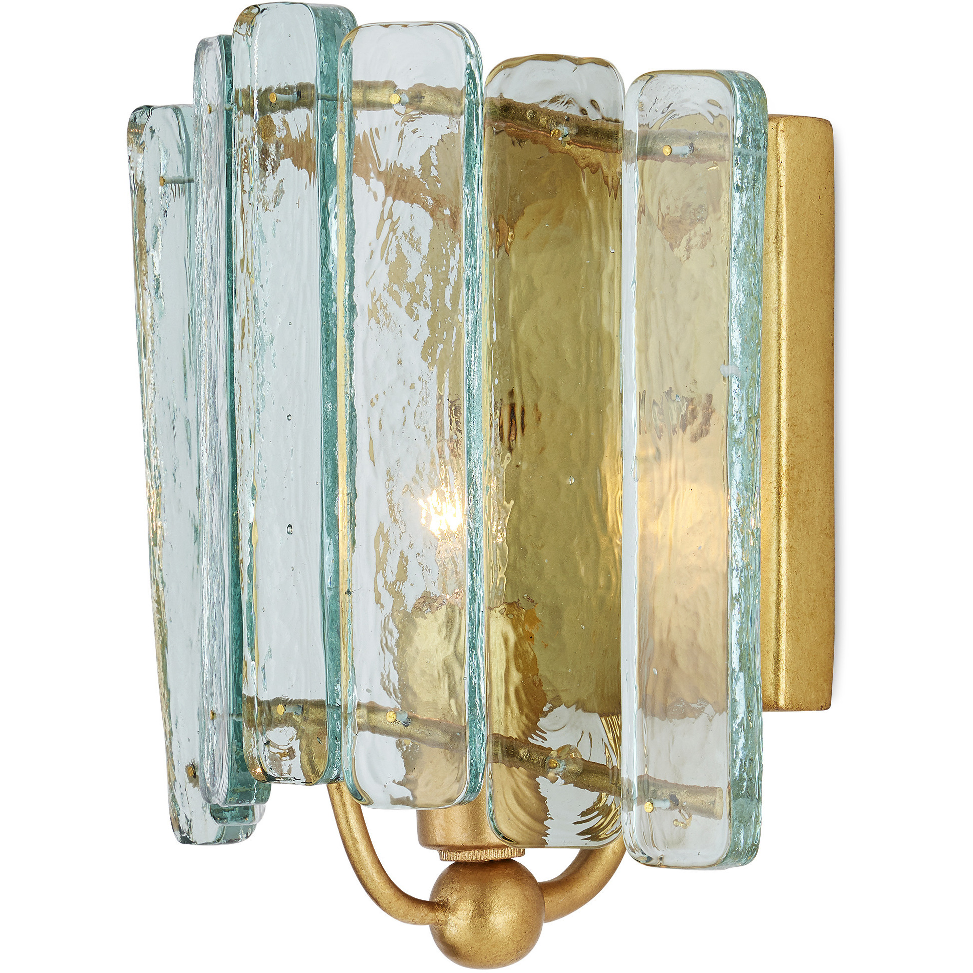 Duvernell 1 Light 7.5 inch Contemporary Gold Leaf Wall Sconce Wall Light