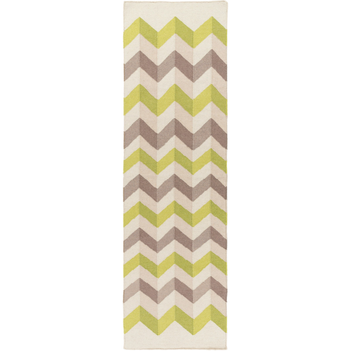 Frontier 96 X 30 inch Camel, Khaki, Dark Brown, Olive, Grass Green Rug