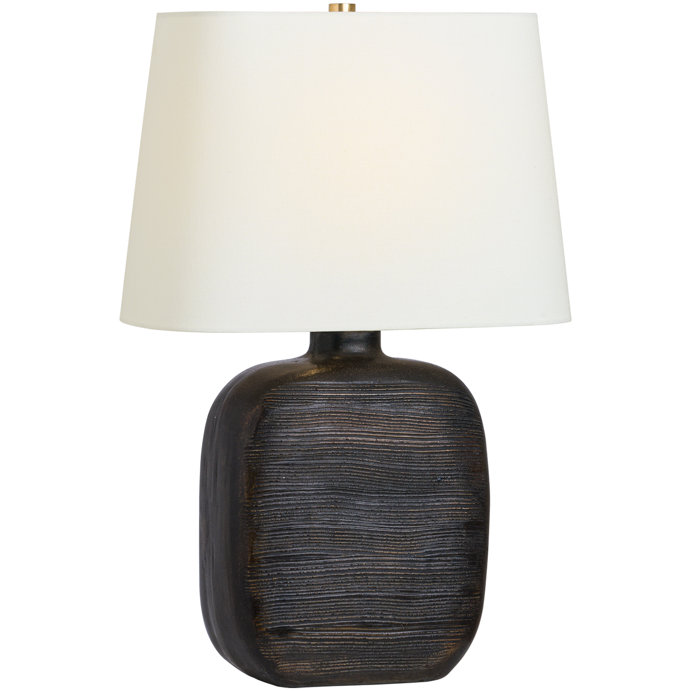 Chapman & Myers Pemba 24.75 inch 15 watt Chimney Black Combed Table Lamp Portable Light, Medium