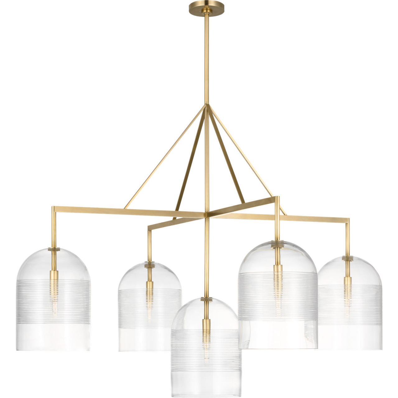Sean Lavin Leano 5 Light 52 inch Hand-Rubbed Antique Brass Chandelier Ceiling Light