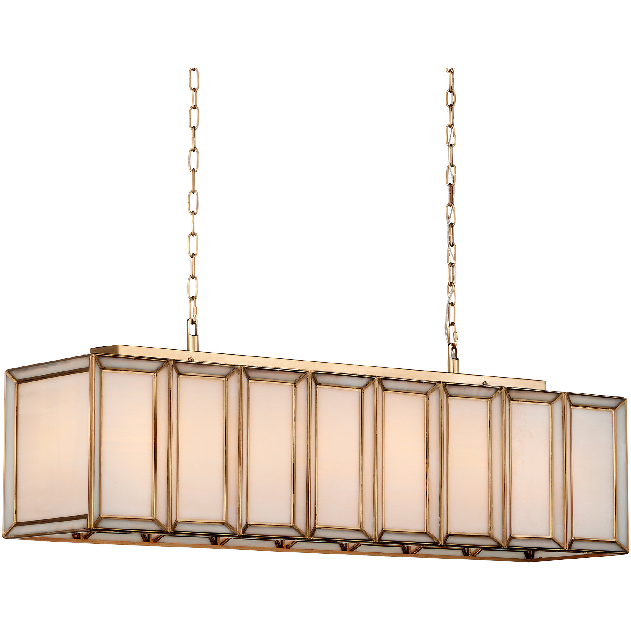 Daze 6 Light 39.5 inch Antique Brass Chandelier Ceiling Light