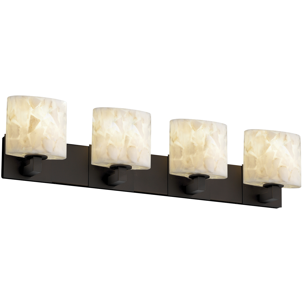 Alabaster Rocks 4 Light 35.25 inch Dark Bronze Bath Bar Wall Light in Oval, Incandescent
