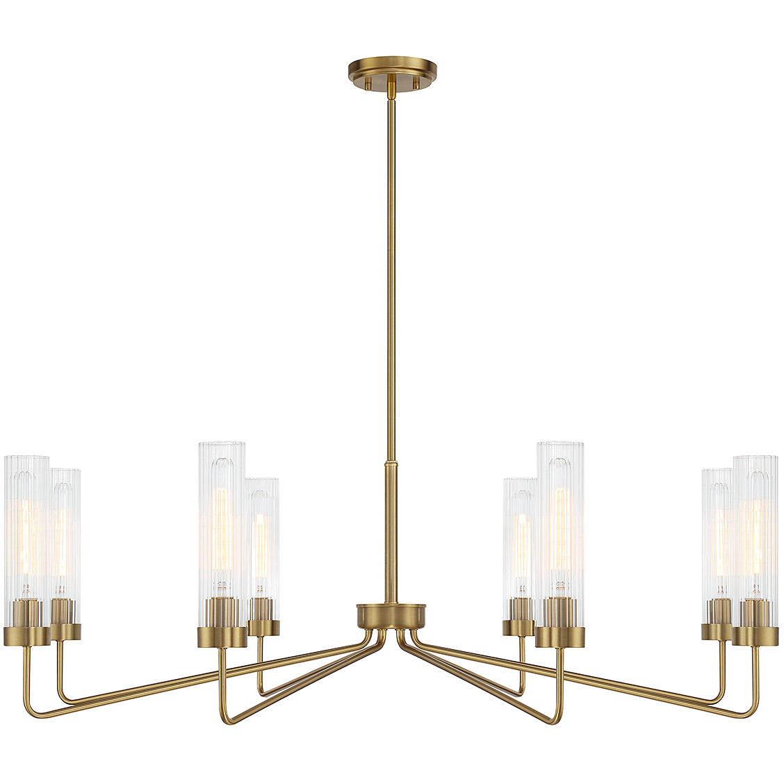 Baker 8 Light 44 inch Warm Brass Chandelier Ceiling Light, Essentials