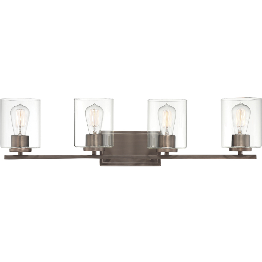 Liam 4 Light 32 inch Satin Copper Bronze Bath Bar Wall Light