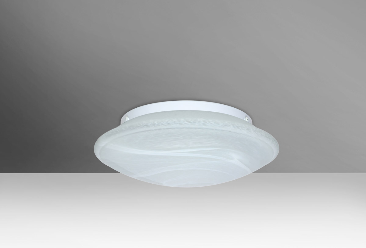 Sola 10 LED 10 inch Flush Mount Ceiling Light in Marble Glass
