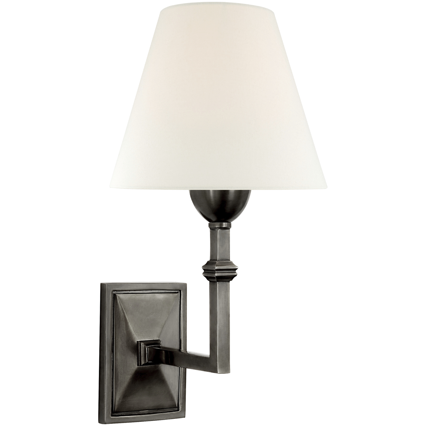 Alexa Hampton Jane 1 Light 7 inch Gun Metal Wall Sconce Wall Light in Linen