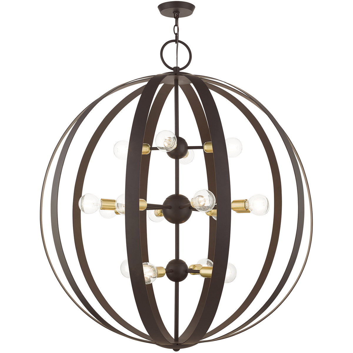 Modesto 16 Light 42 inch Bronze Foyer Chandelier Ceiling Light