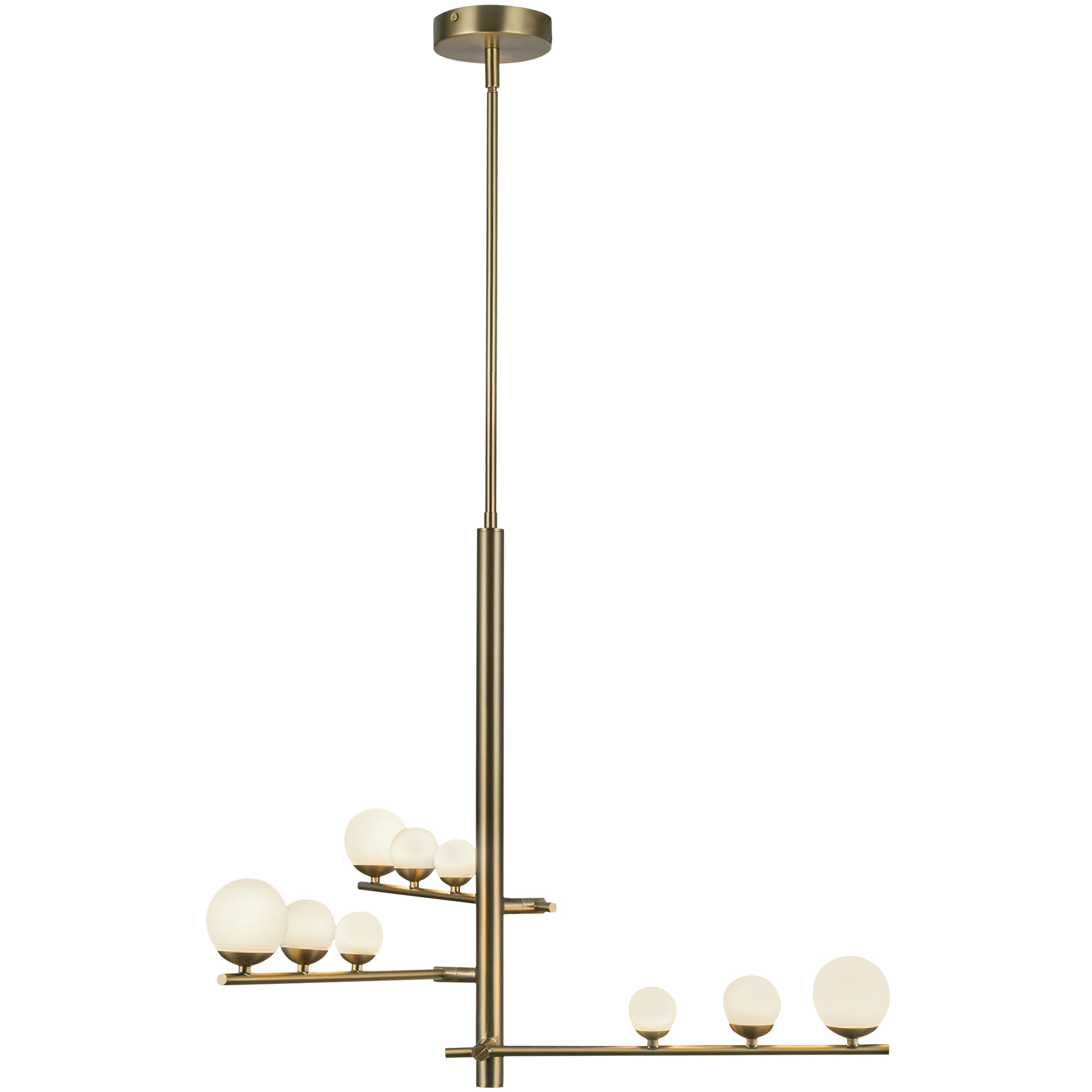 Cypress LED 19 inch Brushed Gold Chandelier Ceiling Light