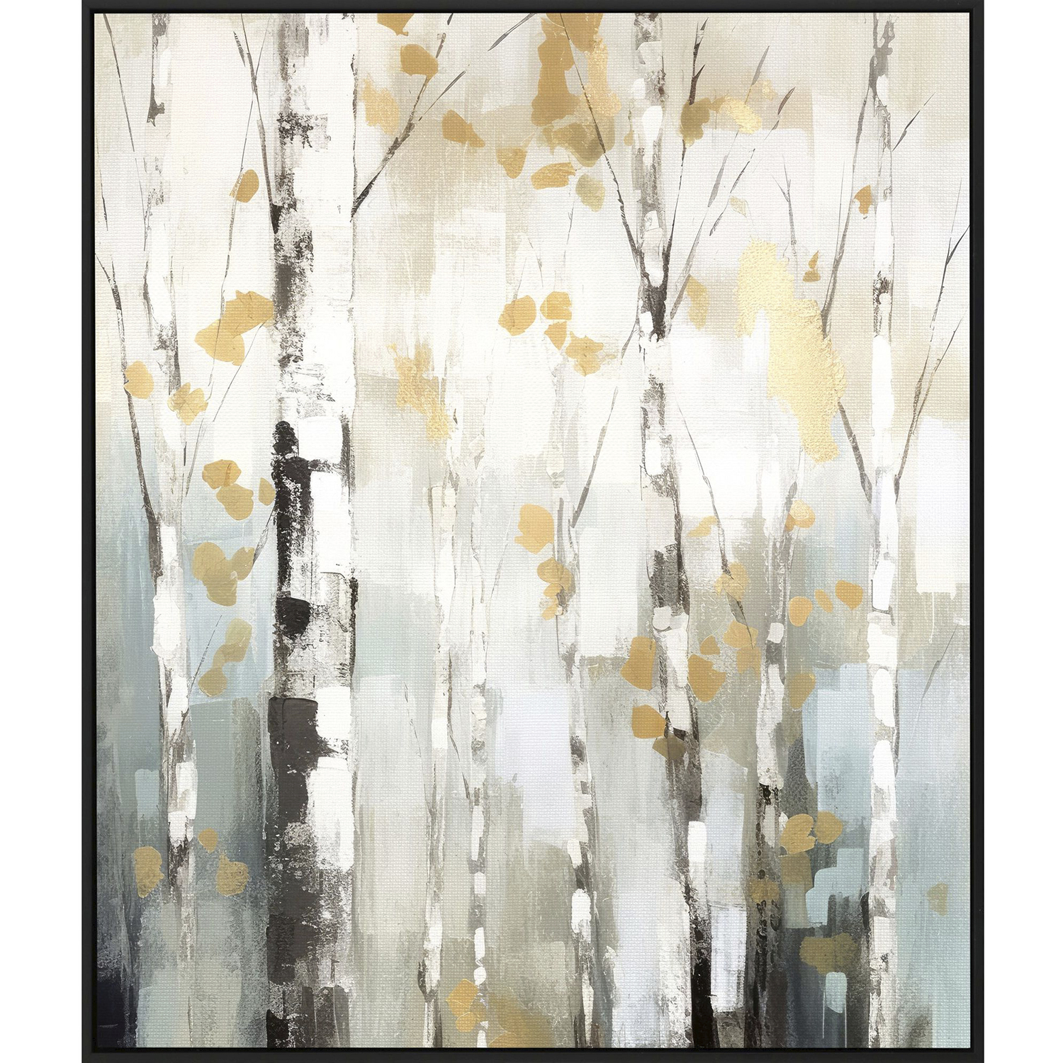 Birch Silhouette Beige and Brown and Green and Neutral Canvas, Propac