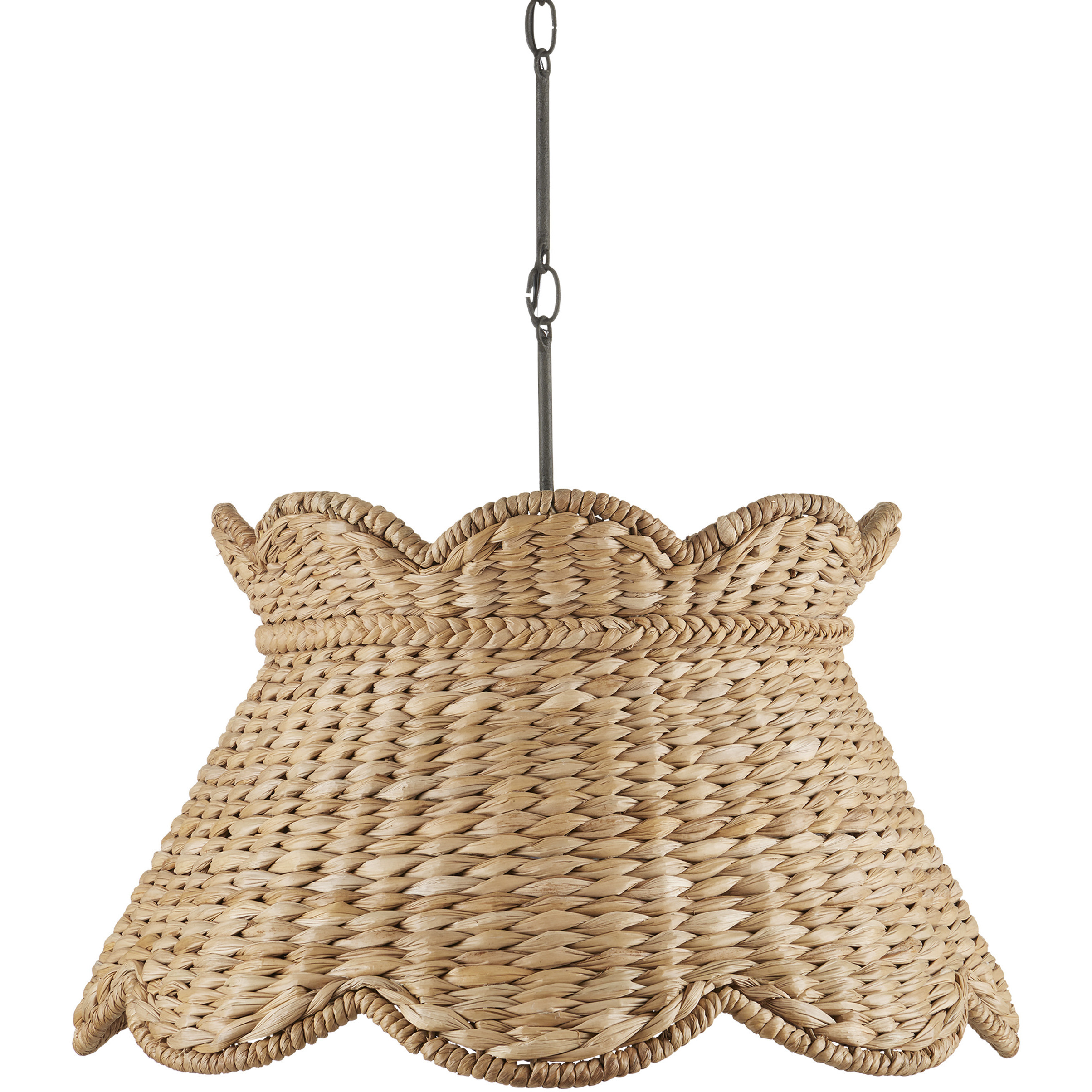 Annabelle 1 Light 24.25 inch Mole Black Pendant Ceiling Light, Large, Suzanne Duin Collection