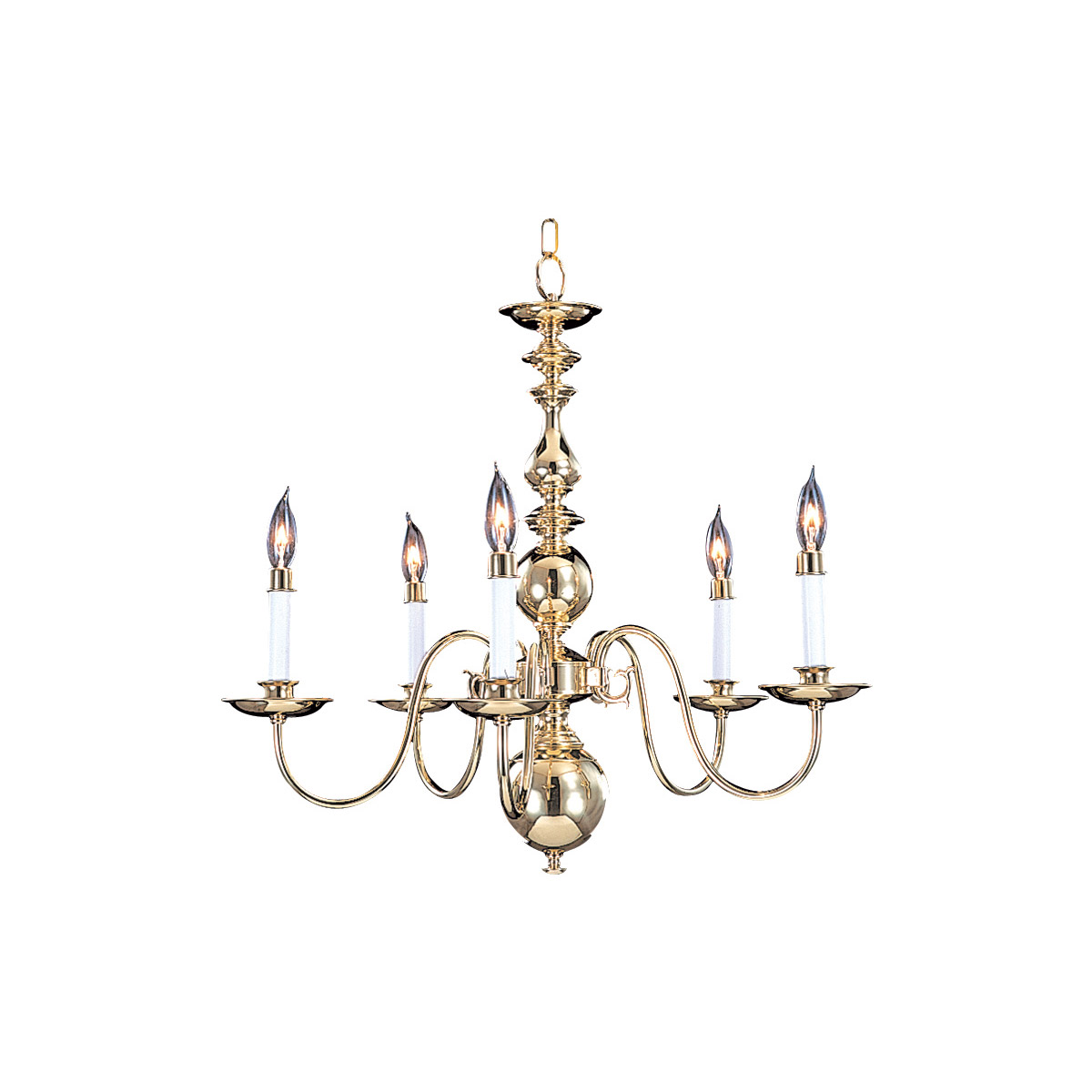Jamestown 5 Light 24 inch Polished Brass Dining Chandelier Ceiling Light