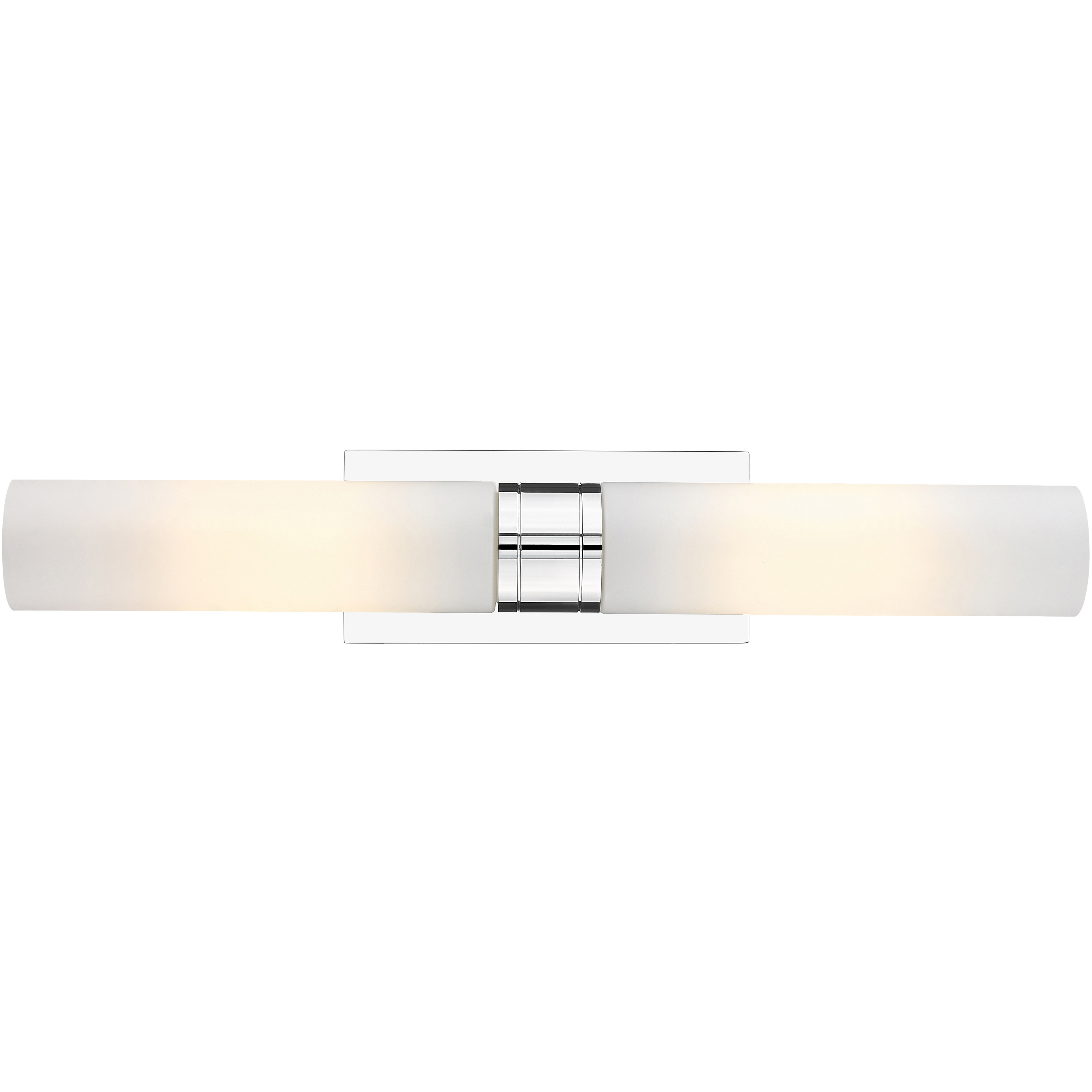 Ballston Urban 2 Light 24 inch Polished Chrome Bath Vanity Light Wall Light in Matte White Glass