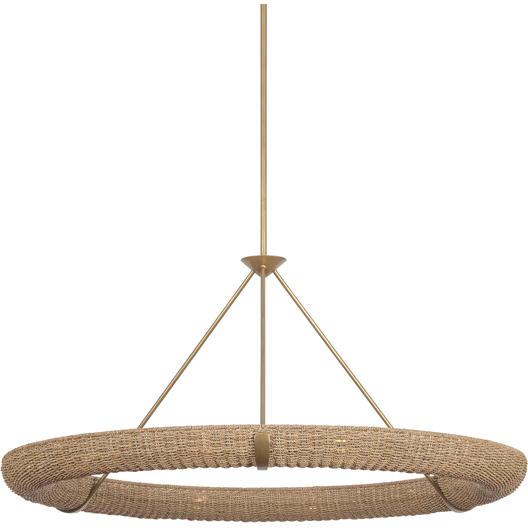 Floyd 12 Light 52 inch Patina Gold Leaf Chandelier Ceiling Light