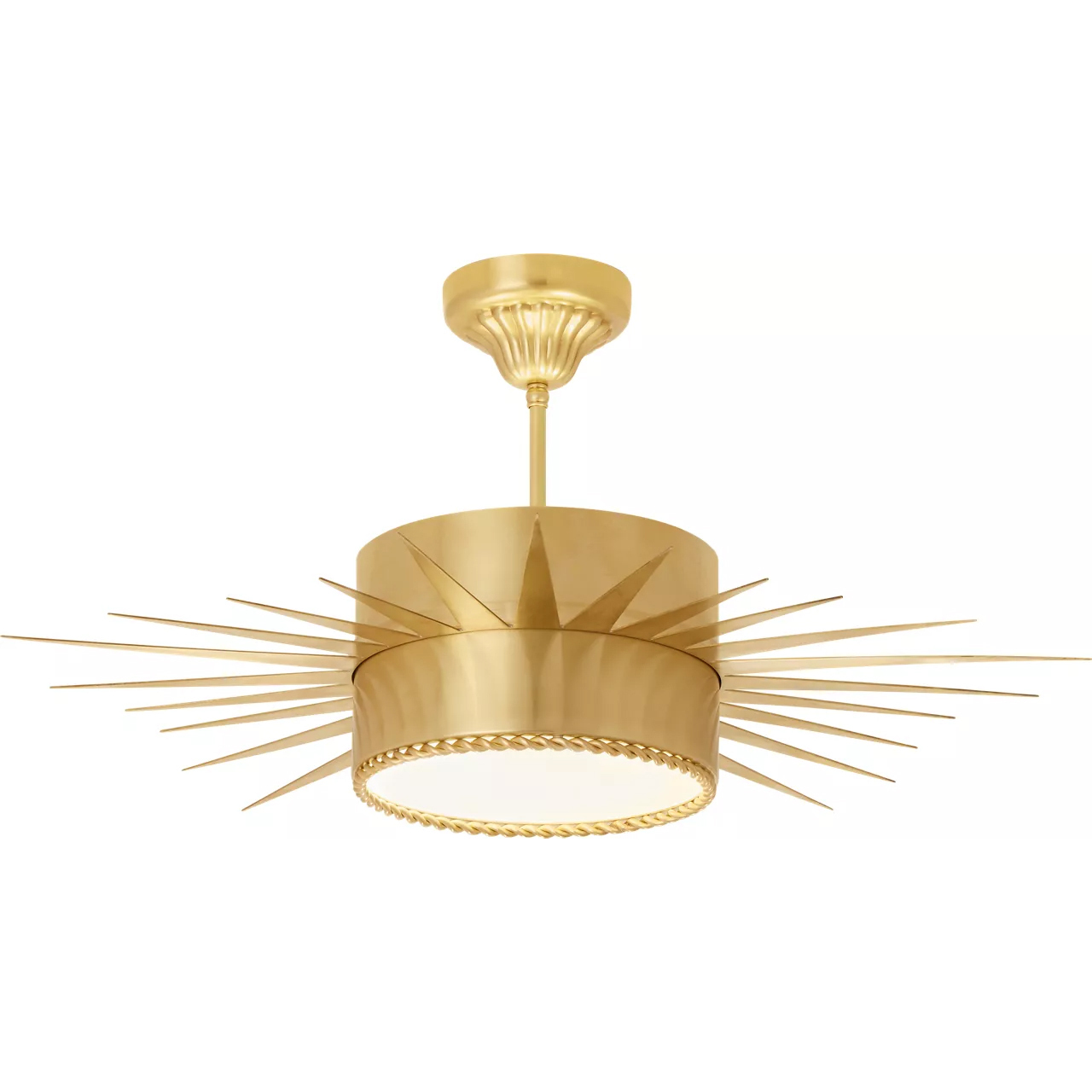Suzanne Kasler Soleil 2 Light 28 inch Hand-Rubbed Antique Brass Semi-Flush Mount Ceiling Light, Large