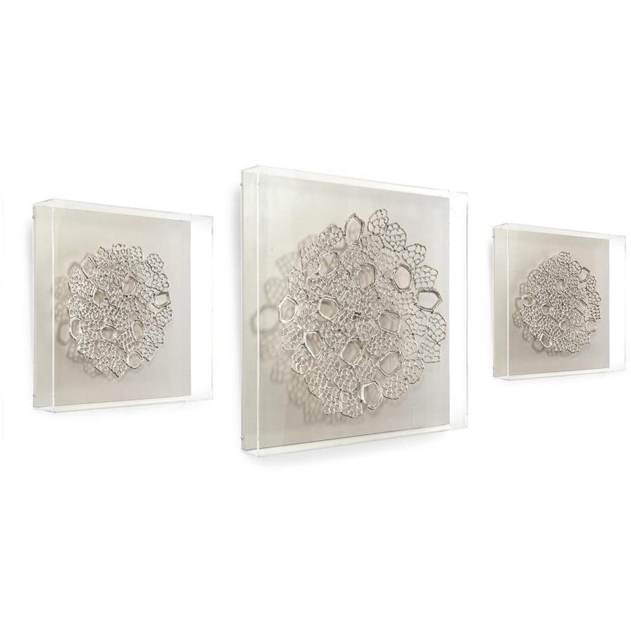 Lace Silver Wall Decor, 3D