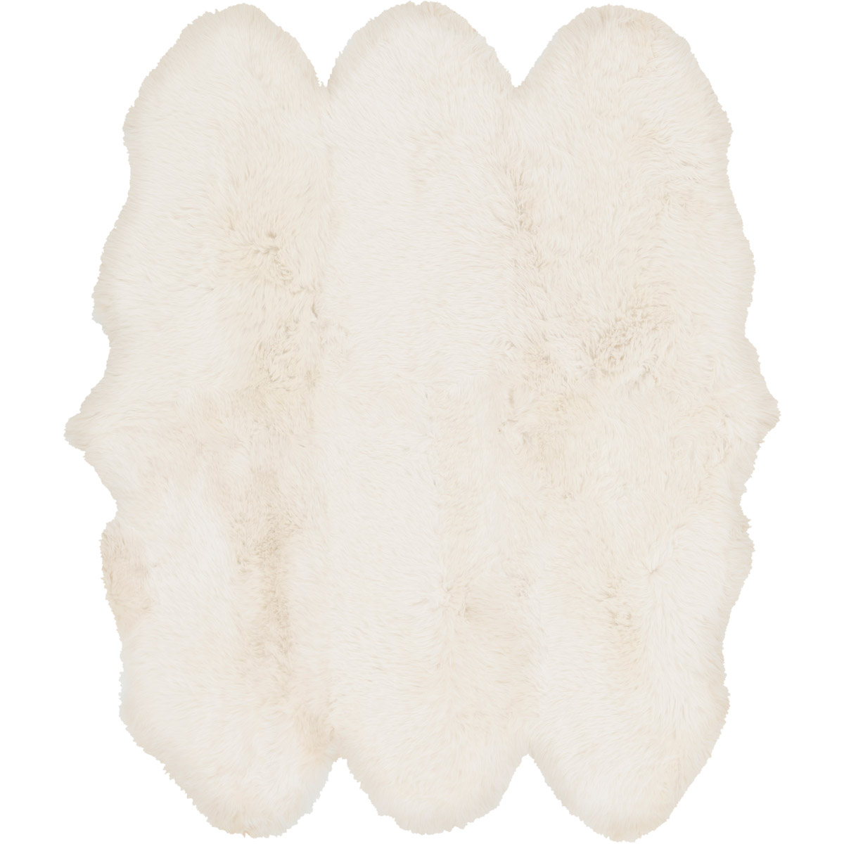 Sheepskin 72 X 72 inch Ivory Rugs, Sheepskin 