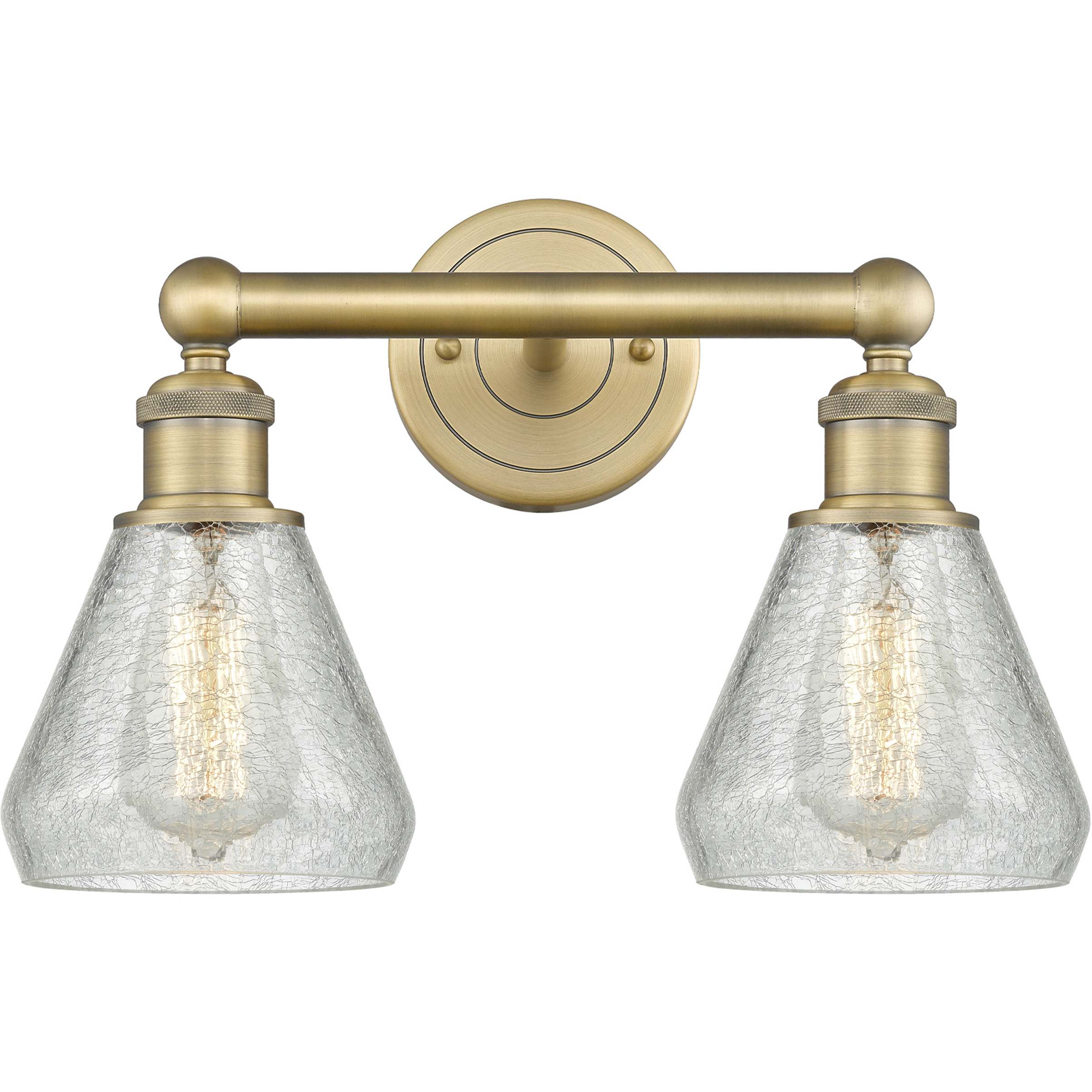 Conesus 2 Light 15 inch Brushed Brass Bath Vanity Light Wall Light