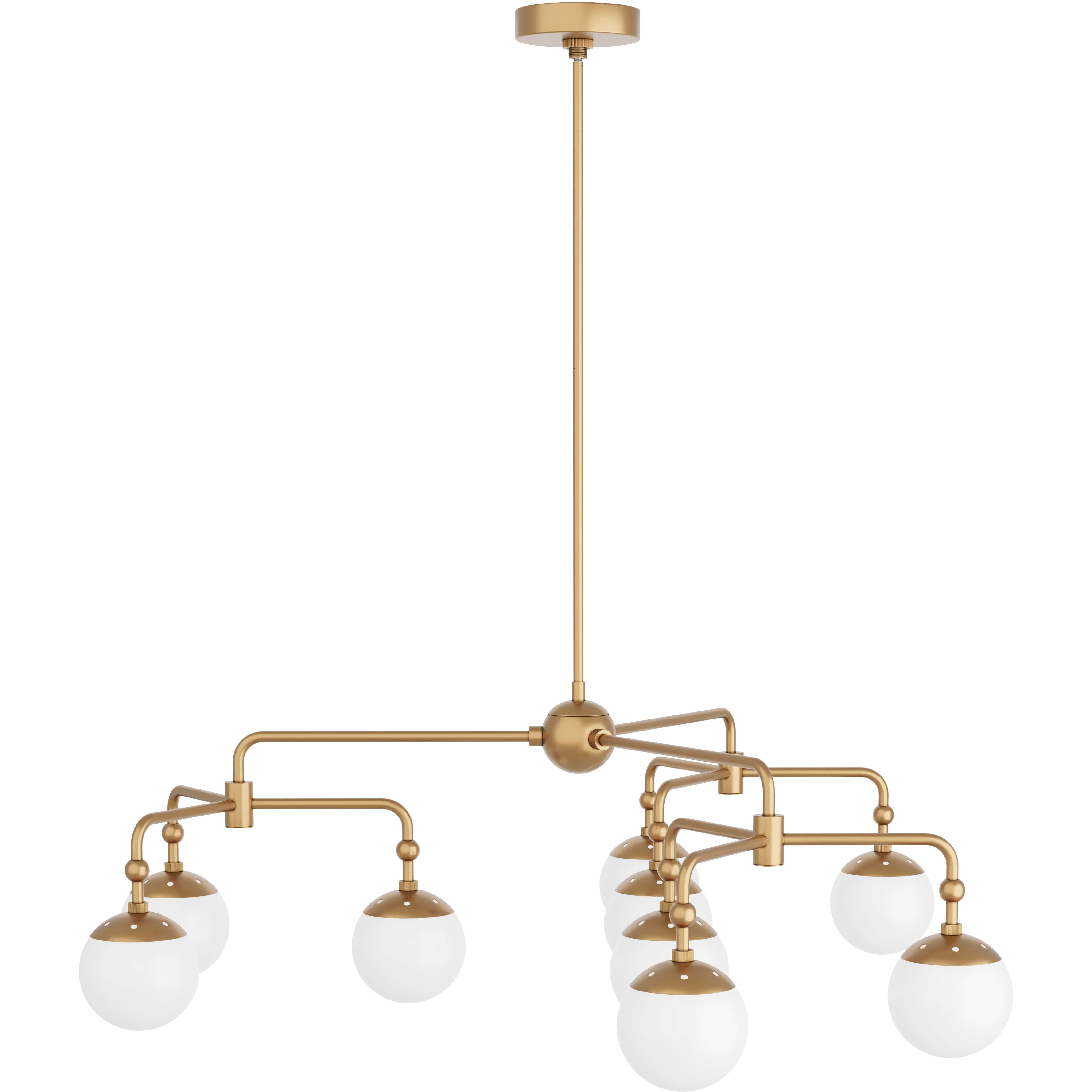 Utica 9 Light 40 inch Antique Brass Chandelier Ceiling Light