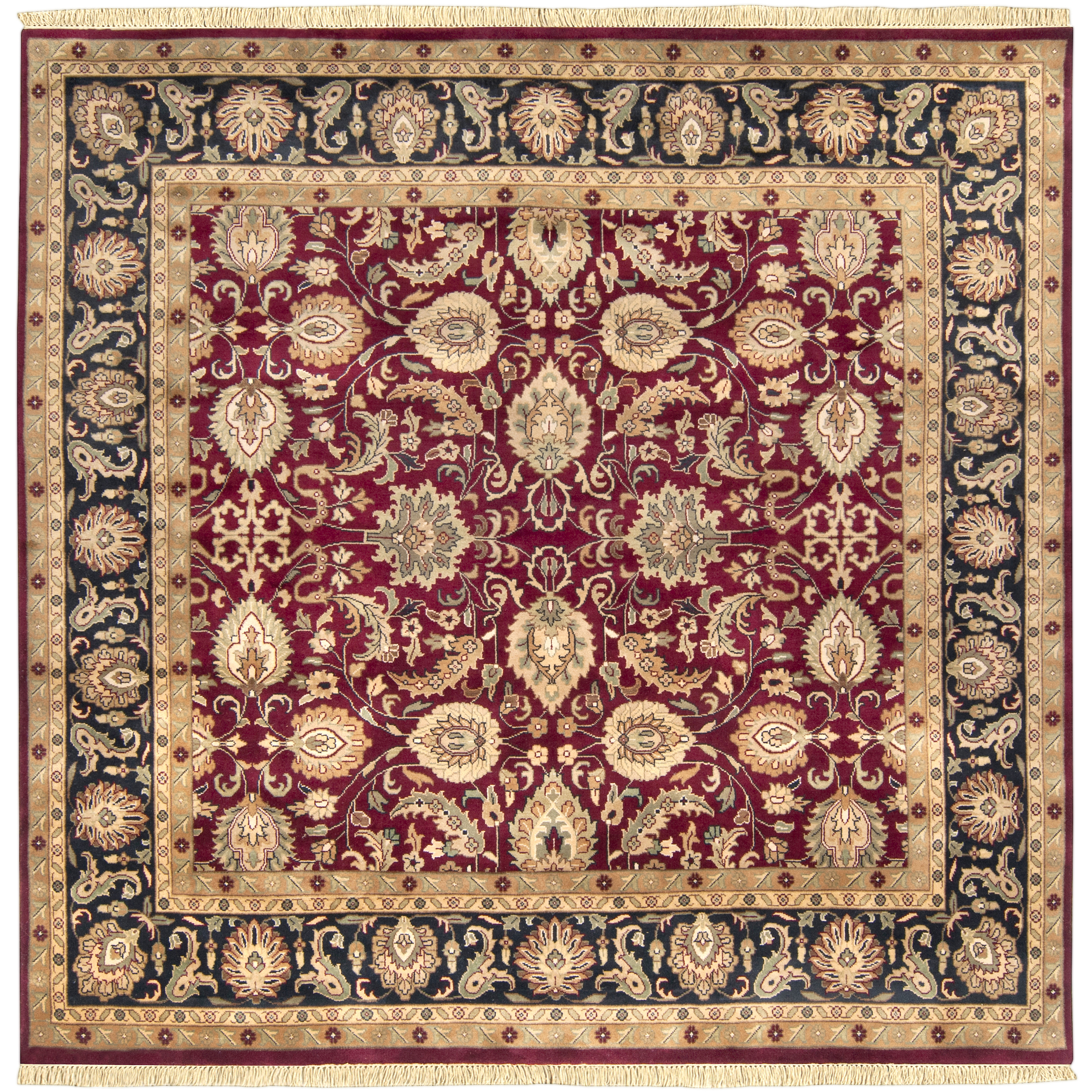 Taj Mahal 96 X 96 inch Dark Brown, Black, Tan Rug