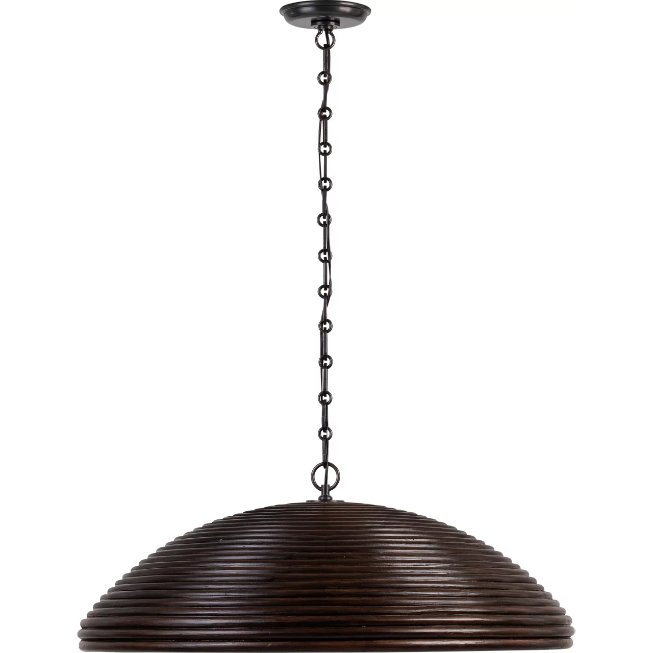 Suzanne Kasler Emerson LED 29.25 inch Bronze Pendant Ceiling Light in Espresso Rattan