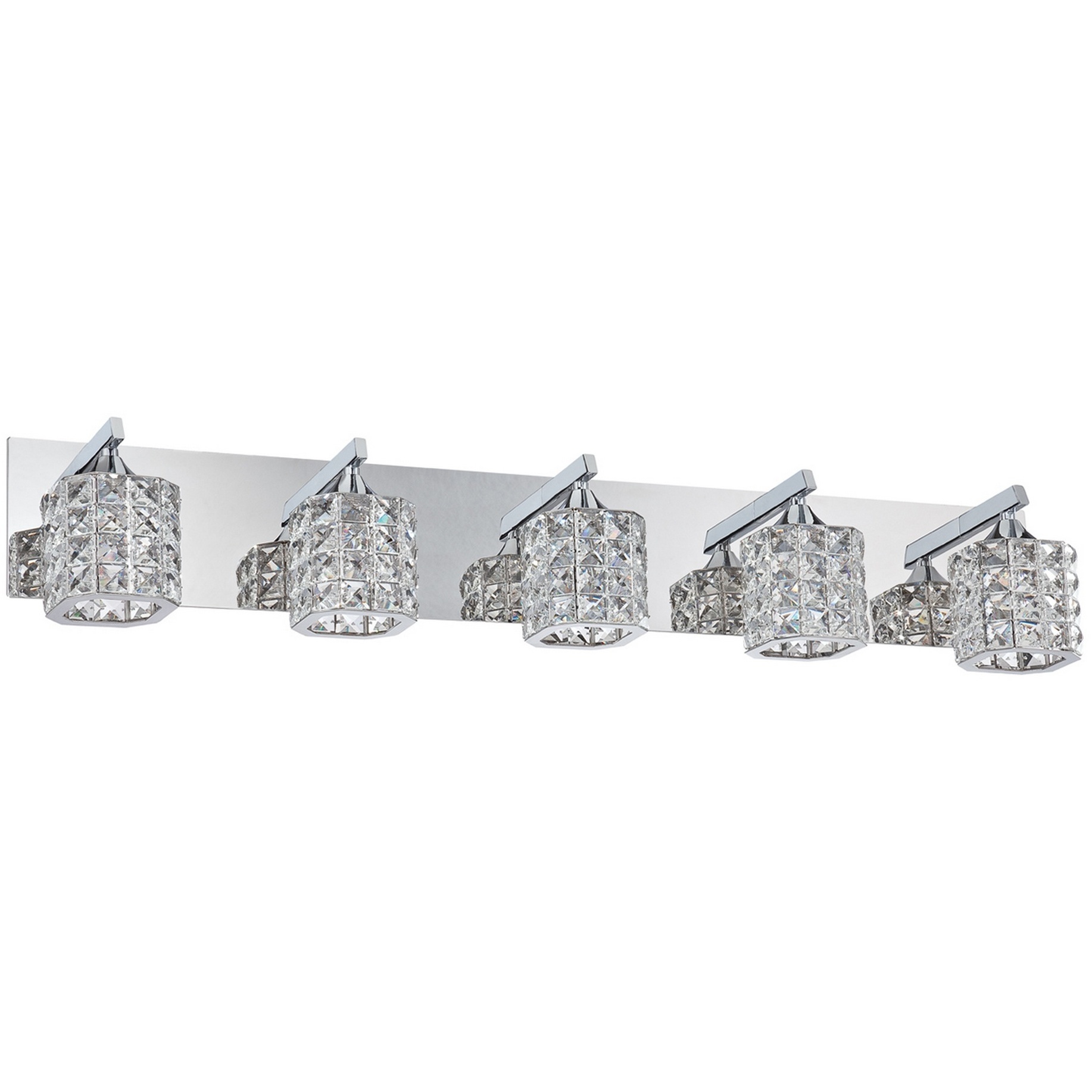 Shimera 10 Light 36 inch Chrome Vanity Light Wall Light in 5