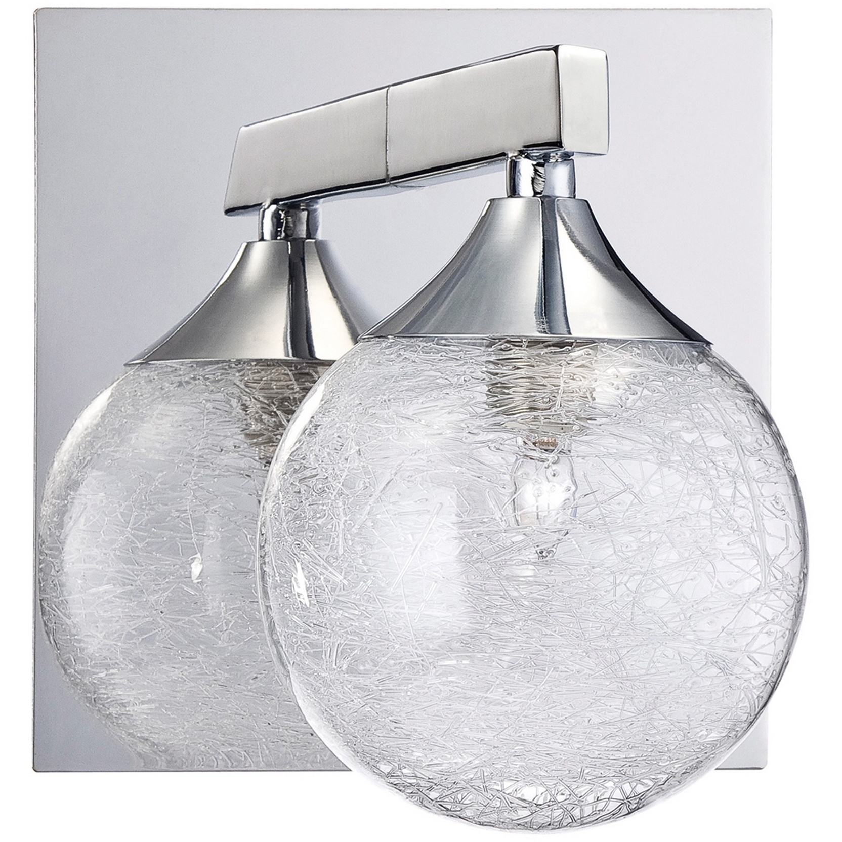 Fybra 2 Light 6 inch Chrome Vanity Light Wall Light in 1