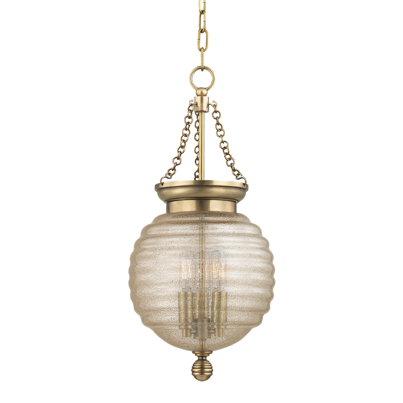 Coolidge 3 Light 10 inch Aged Brass Pendant Ceiling Light