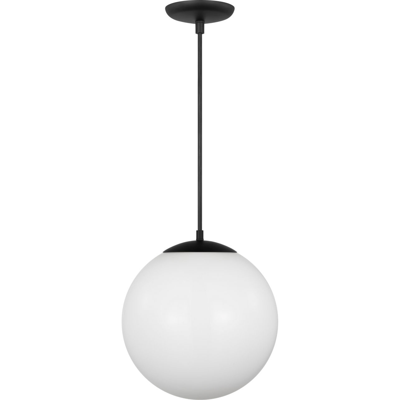 Leo - Hanging Globe 1 Light 14 inch Midnight Black Pendant Ceiling Light