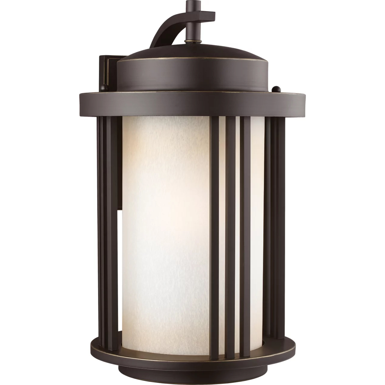 Crowell 1 Light 19.56 inch Antique Bronze Outdoor Wall Lantern, Large
