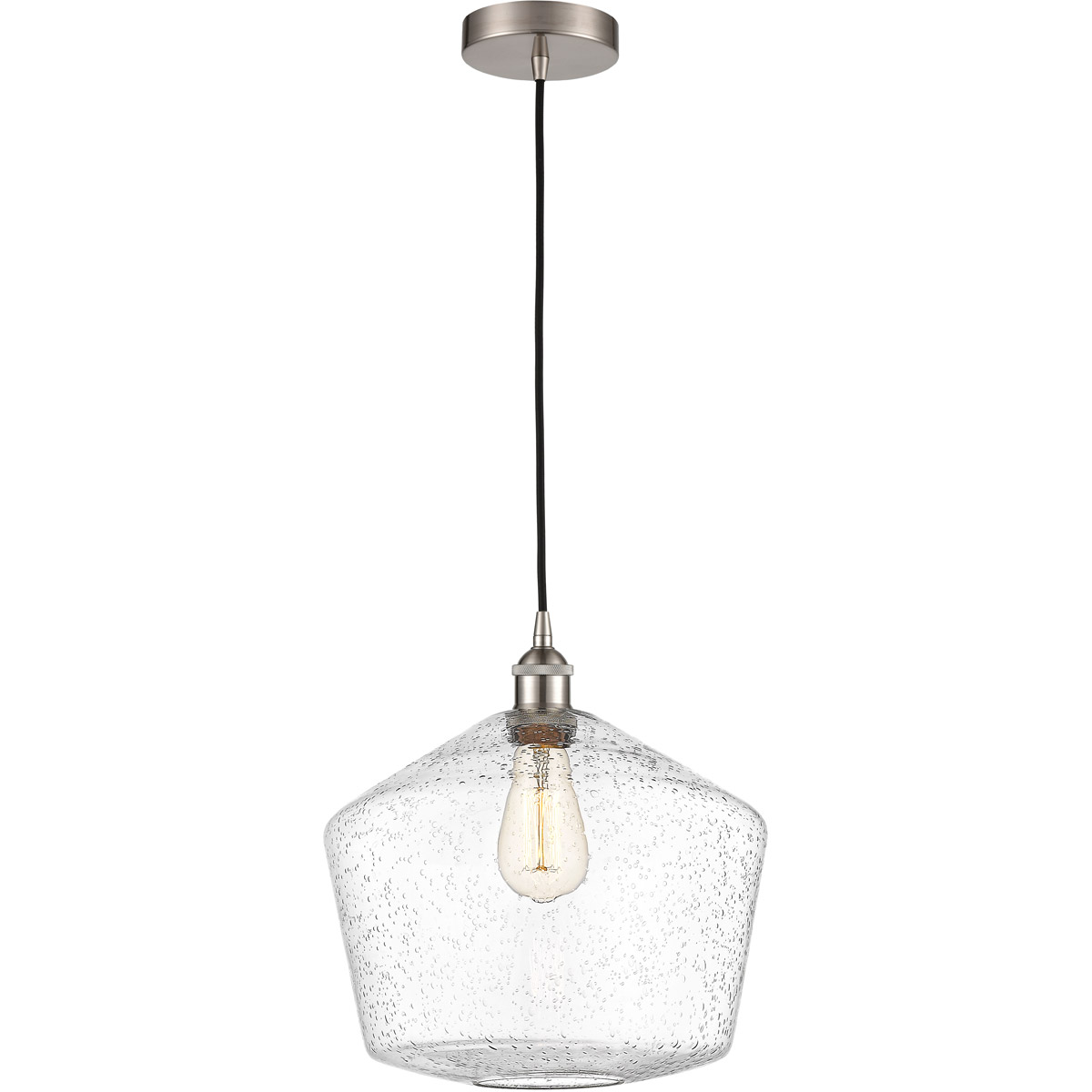 Edison Cindyrella 1 Light 12 inch Brushed Satin Nickel Mini Pendant Ceiling Light