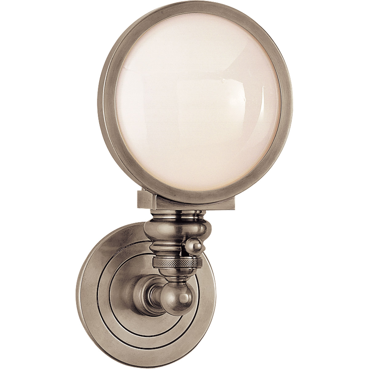 Chapman & Myers Boston 1 Light 6 inch Antique Nickel Head Light Bath Sconce Wall Light