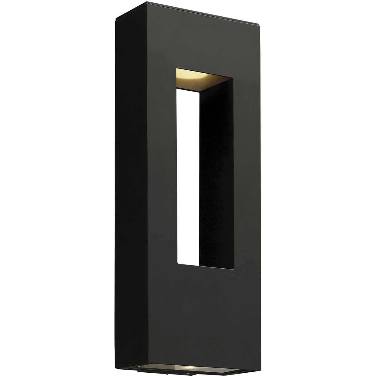 Atlantis LED 24 inch Satin Black Outdoor Wall Mount Lantern, Large