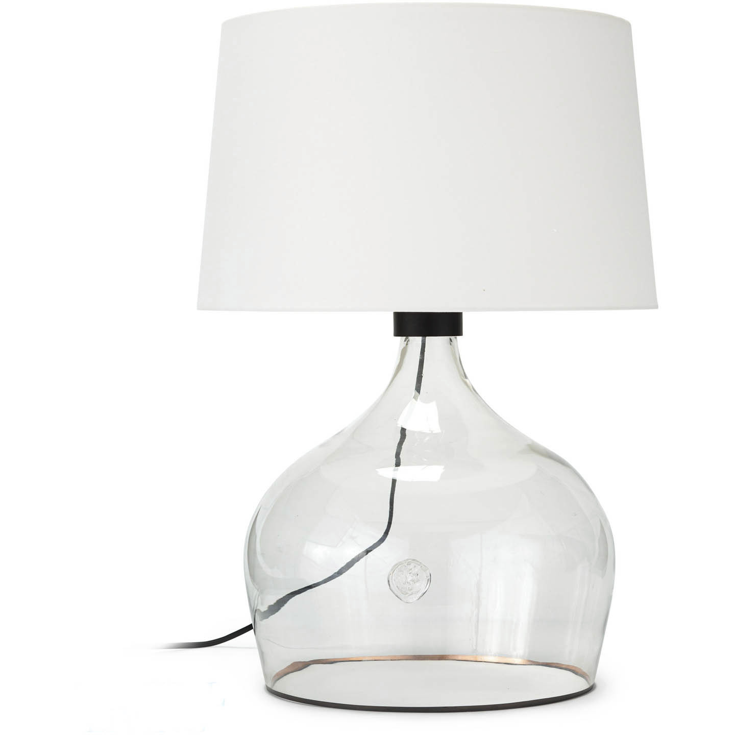 Demi John 26.5 inch 150.00 watt Clear Table Lamp Portable Light, Large