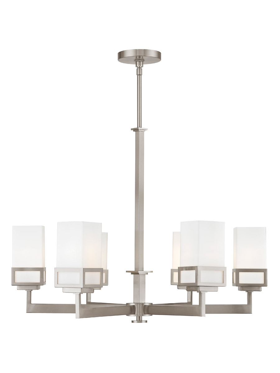 Harding 6 Light 28.5 inch Brushed Nickel Chandelier Ceiling Light