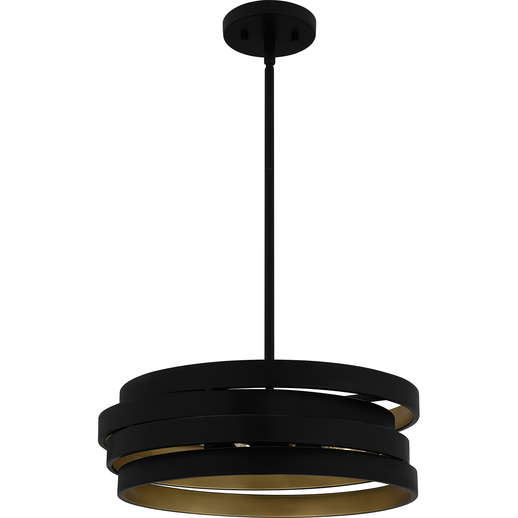 Berner 3 Light 16 inch Matte Black Pendant Ceiling Light, Large