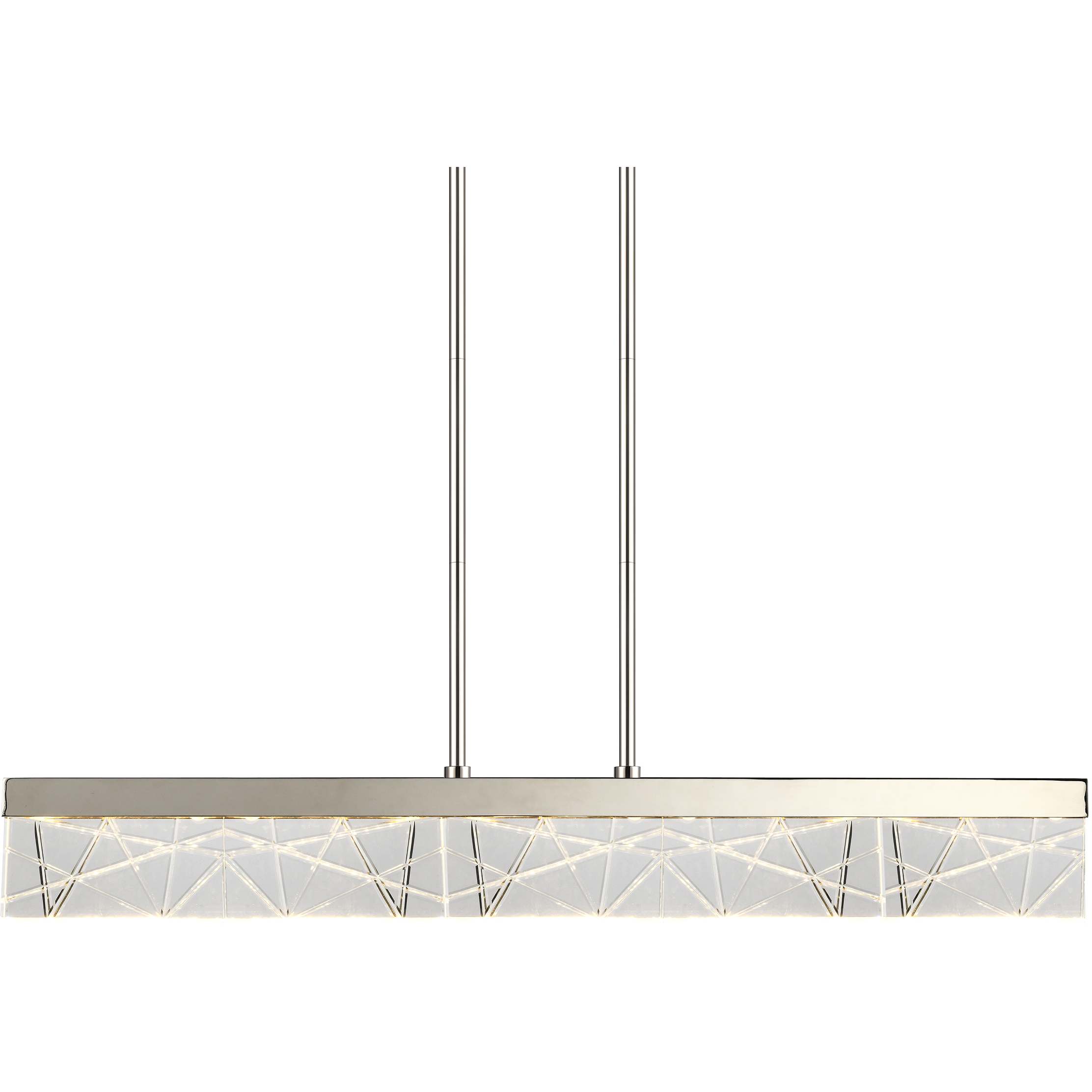 Lucus 1 Light 43.25 inch Polished Nickel Linear Pendant Ceiling Light