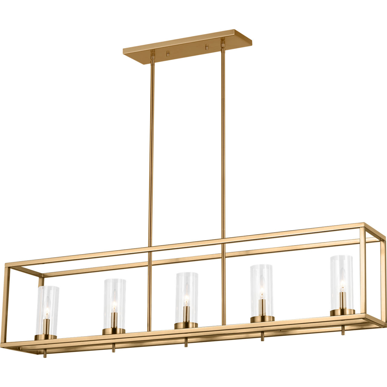 Sean Lavin Zire LED 48 inch Satin Brass Island Pendant Ceiling Light