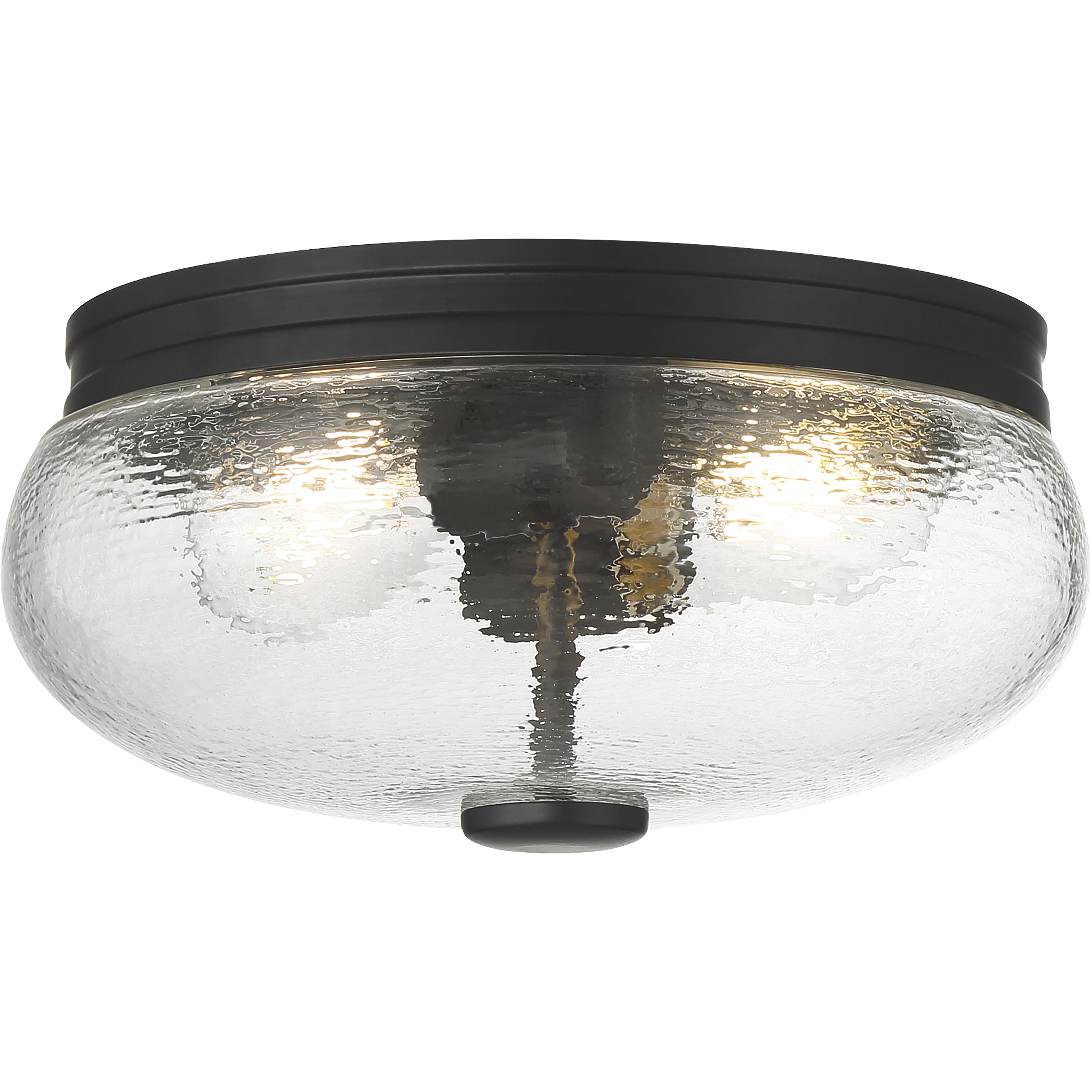 Lindsay 2 Light 12 inch Matte Black Flush Mount Ceiling Light