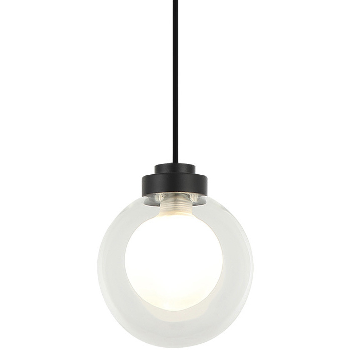 Solaris 1 Light 5.88 inch Matte Black Pendant Ceiling Light