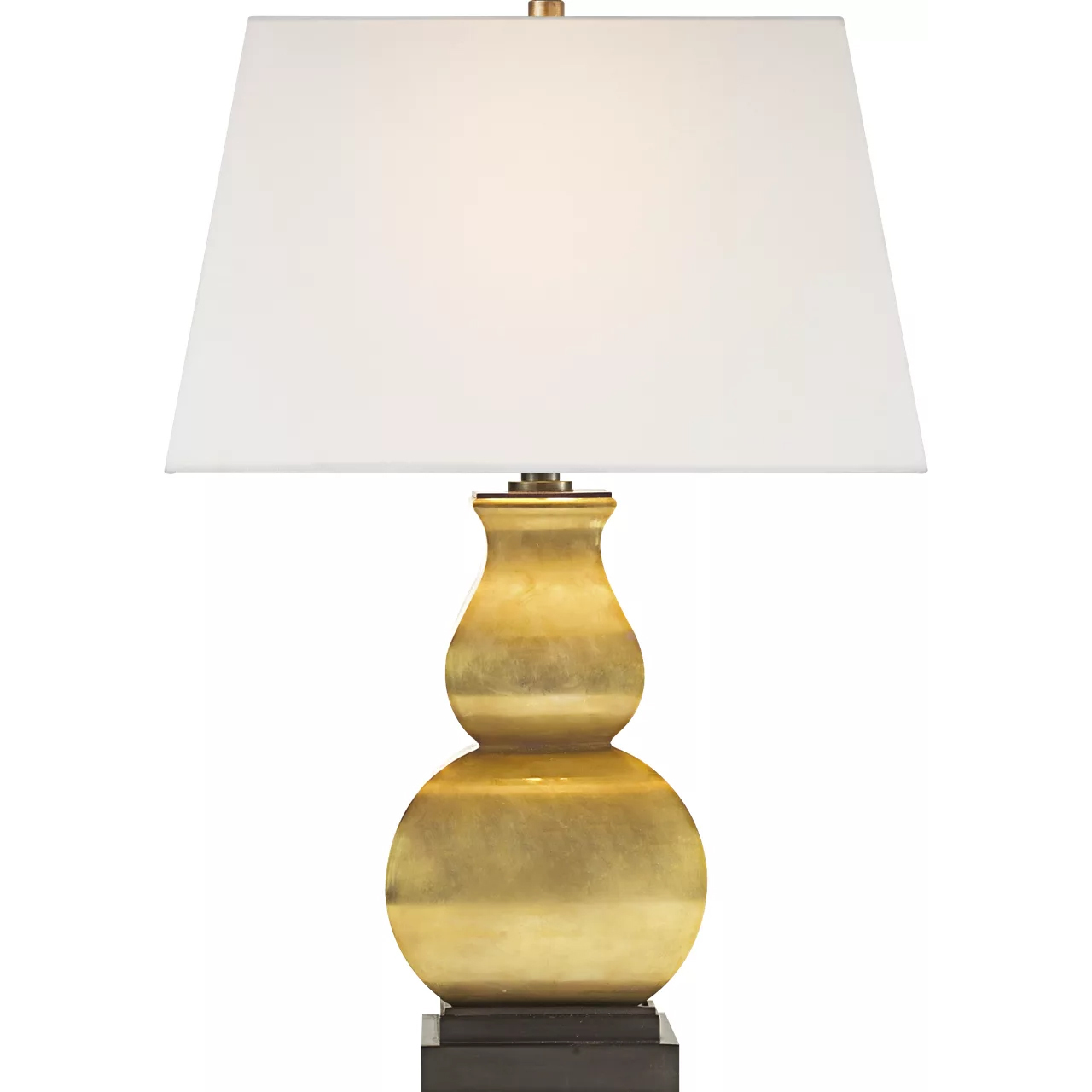 Chapman & Myers Fang Gourd 27 inch 150 watt Antique-Burnished Brass Table Lamp Portable Light in Linen